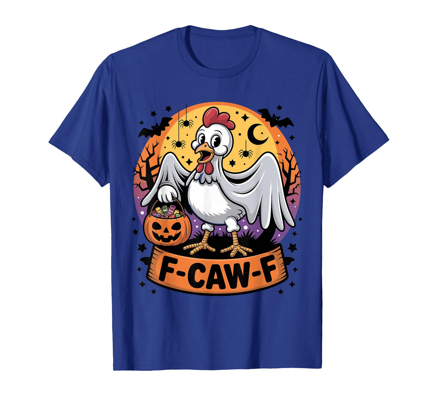 F-Caw-F Funny Chicken Ghost Halloween Costume Poultry Haunt T-Shirt