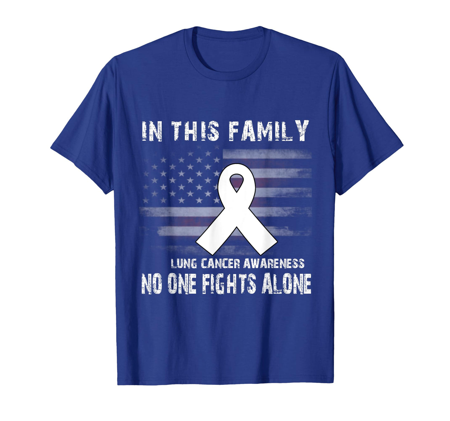 Lung Cancer Awareness Shirt - No One Fights Alone T-Shirt