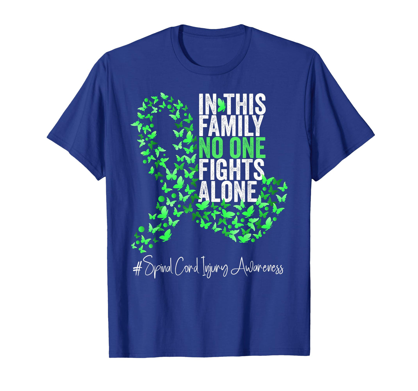 Spinal Cord Injury Awareness Month Green Ribbon Butterflies T-Shirt