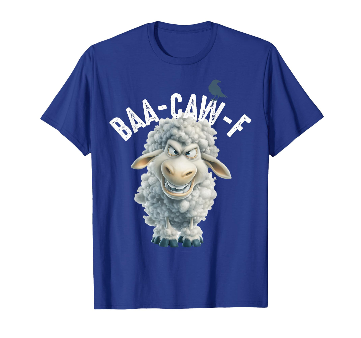 Back Off Meme – Funny Sheep & Crow Baa Caw Animal Sounds Pun T-Shirt