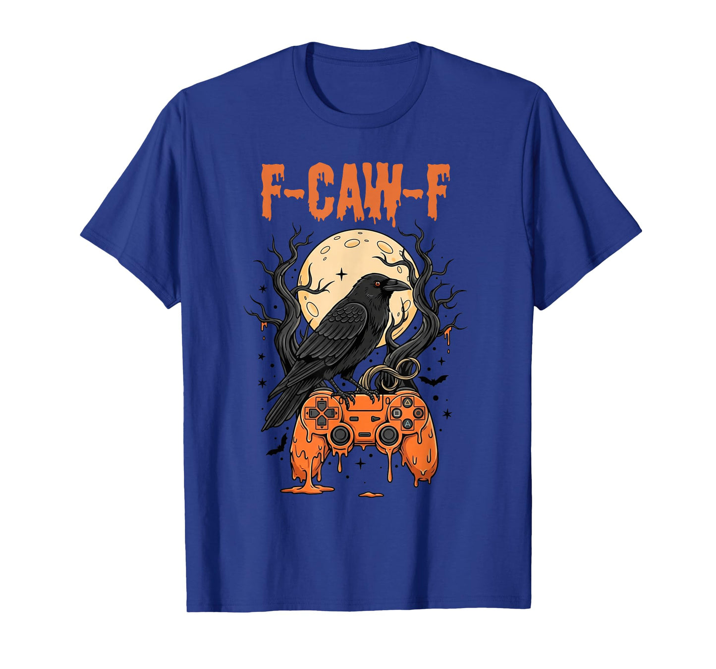 Black Crow Gamer Halloween Moon Controller F-Caw-F T-Shirt