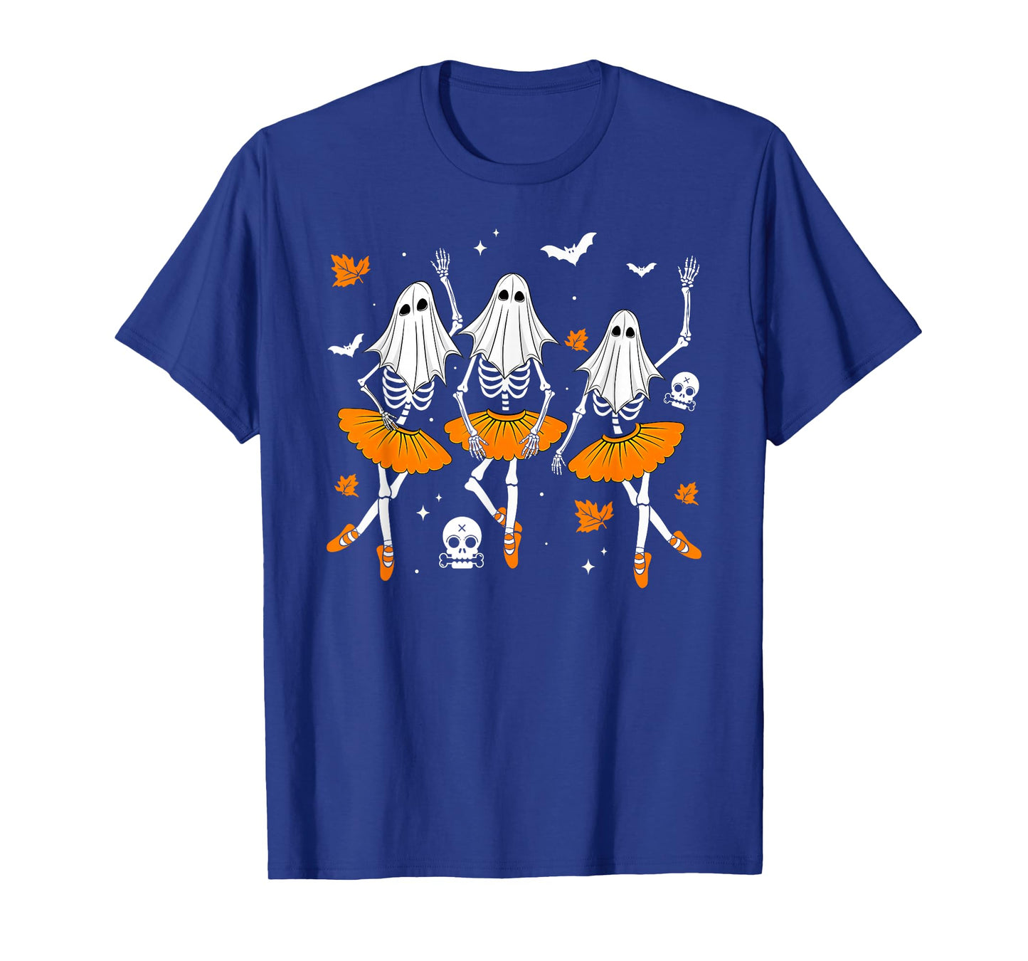Ballet Dancing Skeleton Ghost Funny Ballet Dancer Halloween T-Shirt
