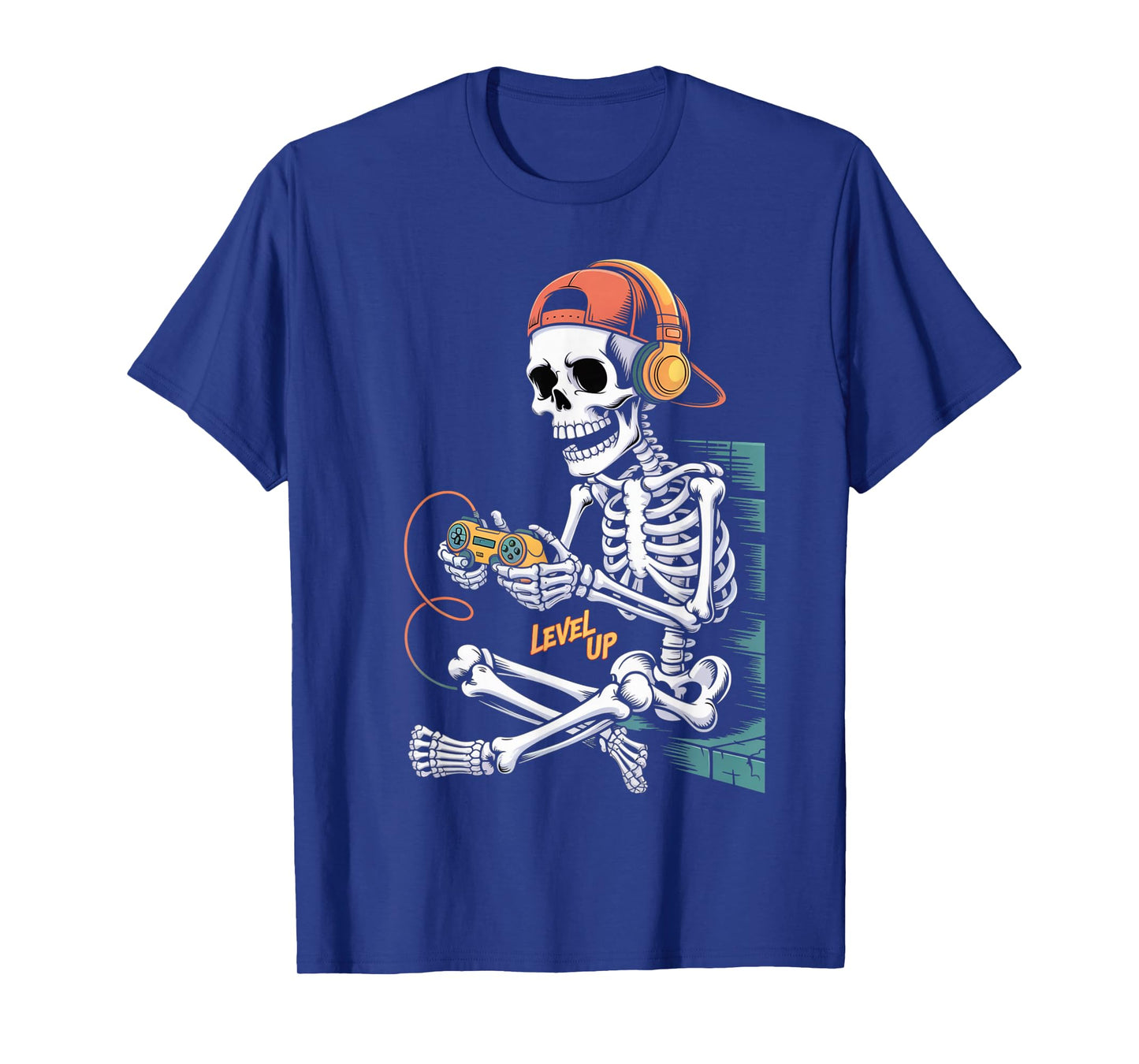 Funny Halloween Skeleton Gamer Video Gaming Boys Men Kids T-Shirt