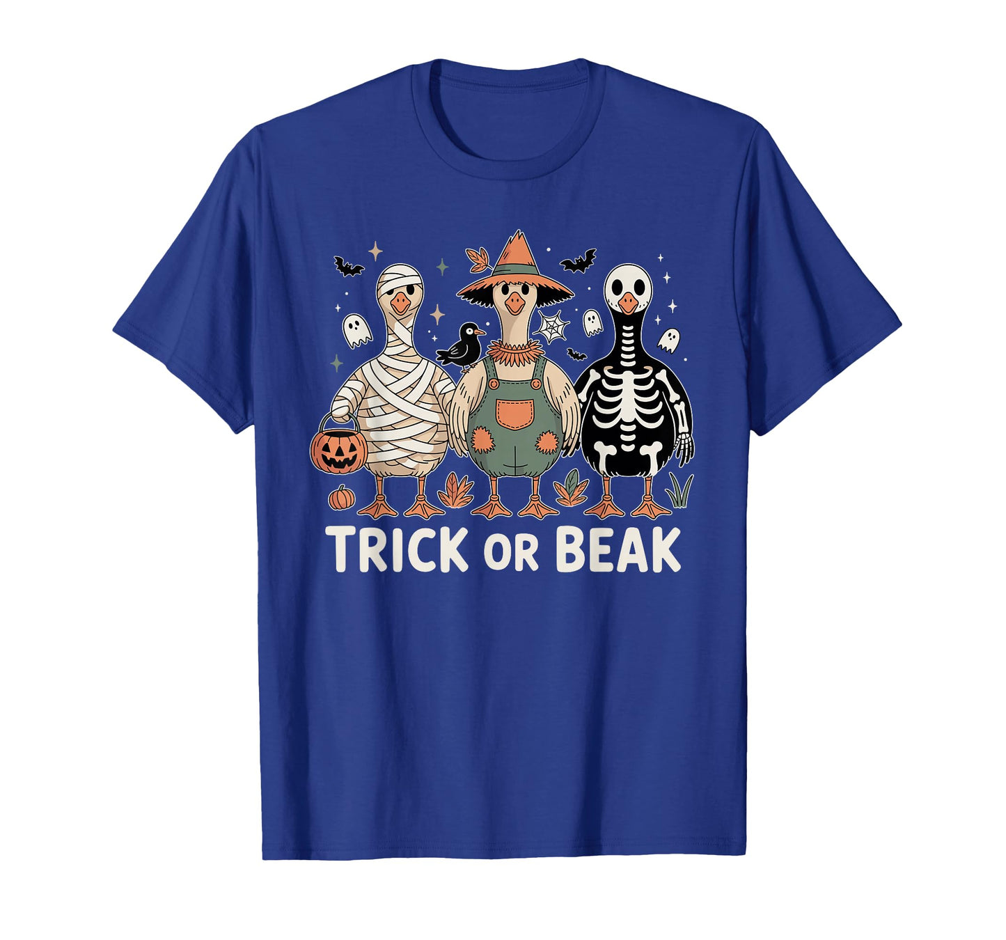 Trick or Beak Funny Goose Trio Halloween Costume Party T-Shirt