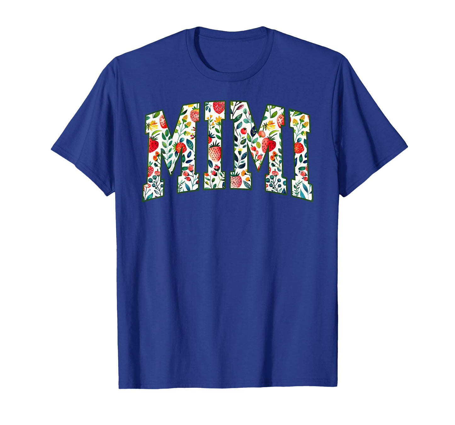 Floral Strawberry Mimi Christmas Grandma To Be Mothers Day T-Shirt