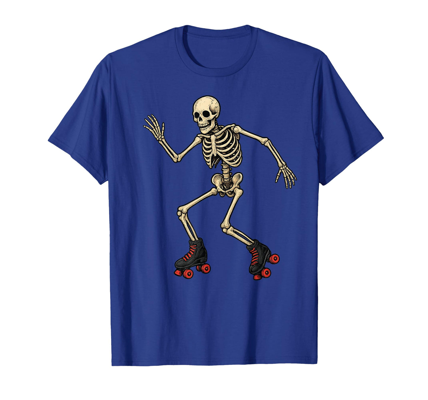 Roller Skate Skeleton Roller Skating Halloween T-Shirt