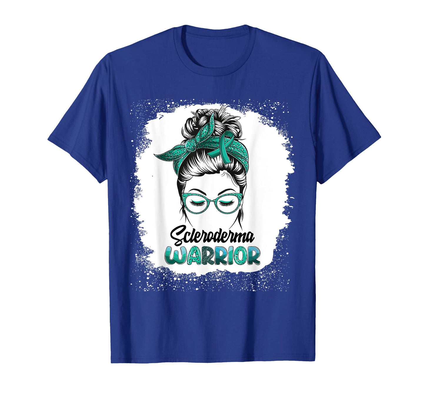 Scleroderma Warrior Bleached Messy Bun Survivor Believe T-Shirt