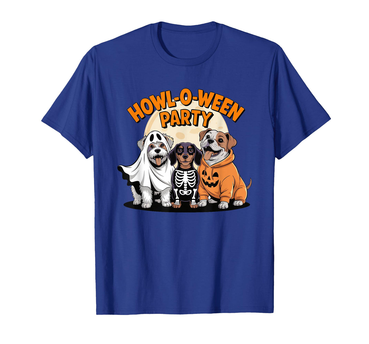 Howl o ween Party Dog Costume Pack Funny Halloween Moon Pup T-Shirt