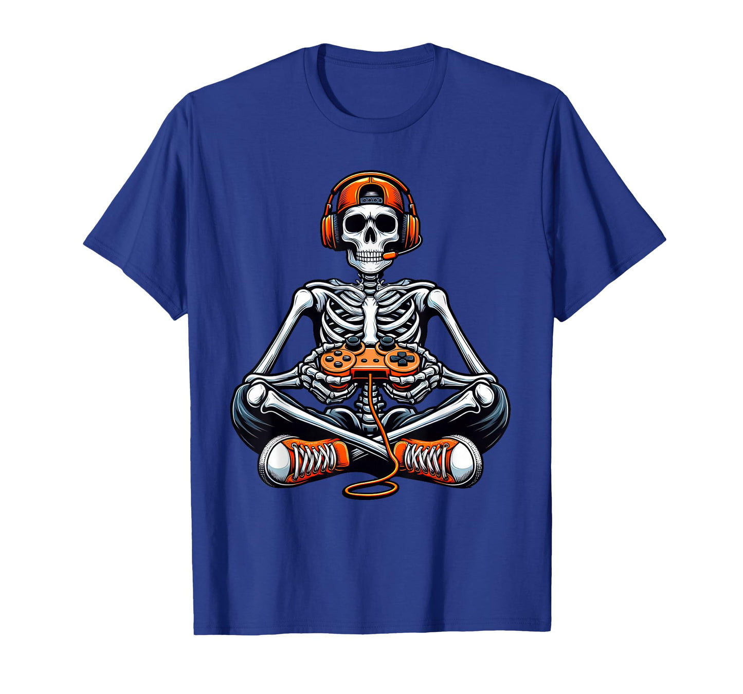 Skeleton Halloween Shirts Gamer Video Gaming Boys Men Kids T-Shirt