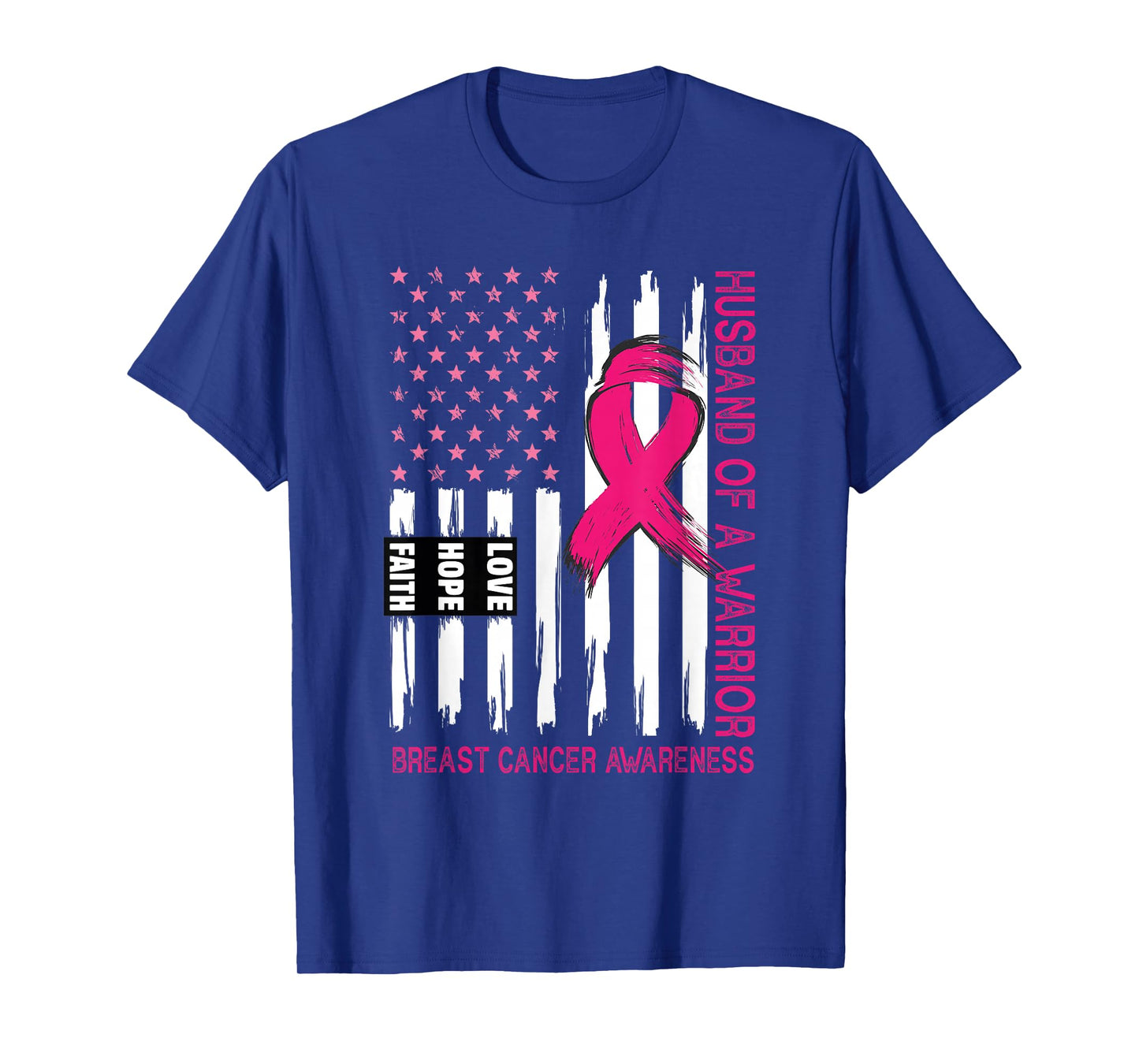 Husband Of A Warrior Breast Cancer Awareness Support Squad T-Shirt