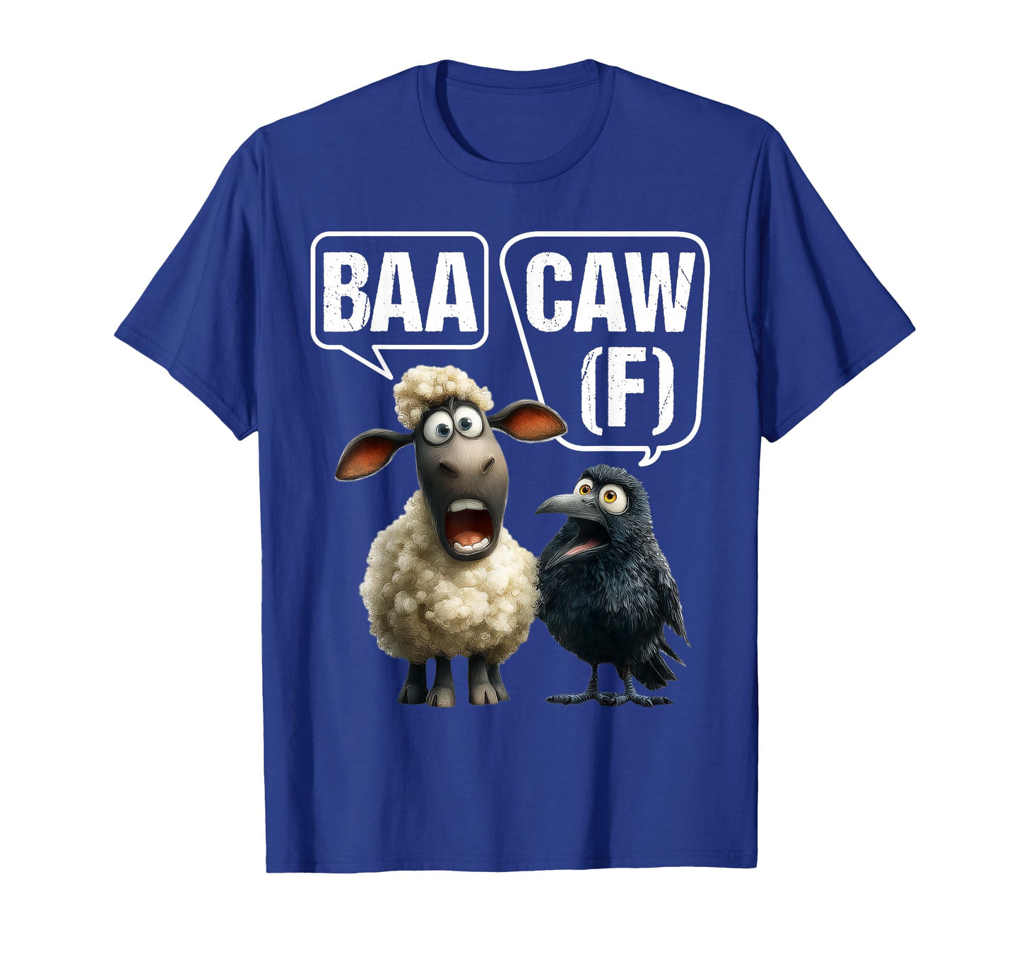 Funny Back Off Shirt – Sheep Baa Crow Caw Pun Tee Gift T-Shirt
