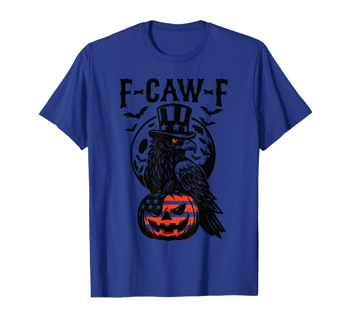 F-Caw-F Funny Black Crow Gothic Pumpkin Adult Humor T-Shirt