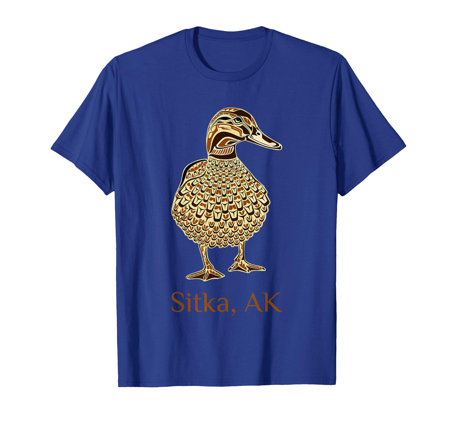 Sitka Alaska Mallard Duck Bird Lover Native American Style T-Shirt