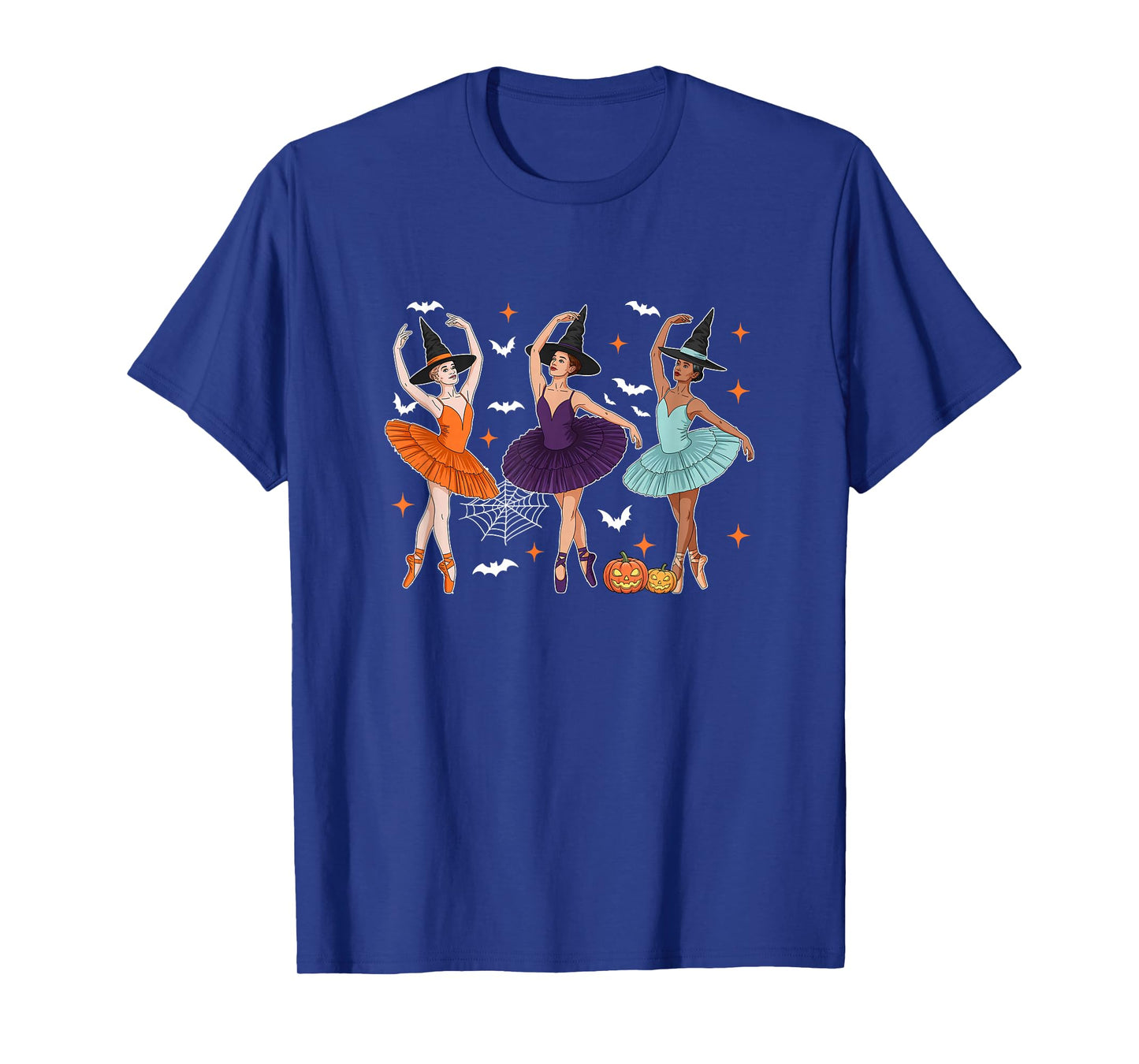 Three Cute Witches Halloween Dancing Women Afro Woman T-Shirt