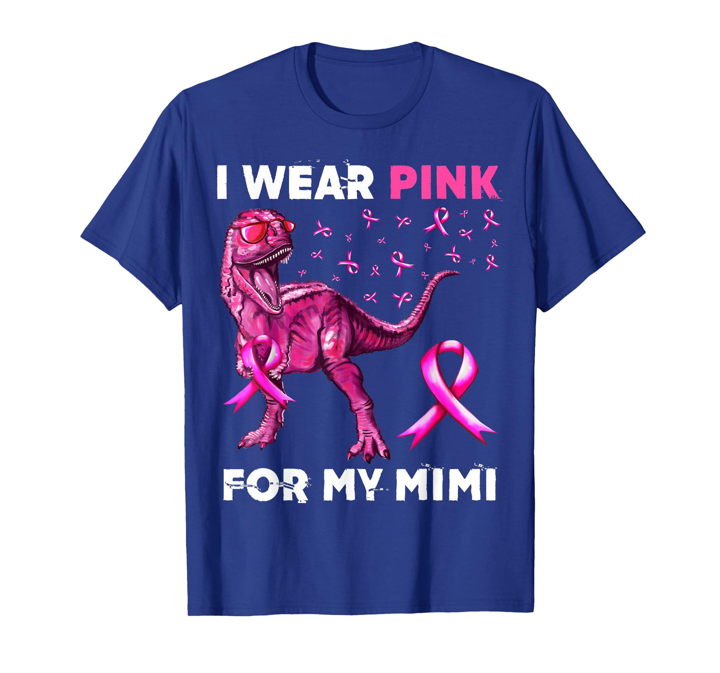 I Wear Pink For My Mimi Dinosaur Breast Cancer Awareness T-Shirt