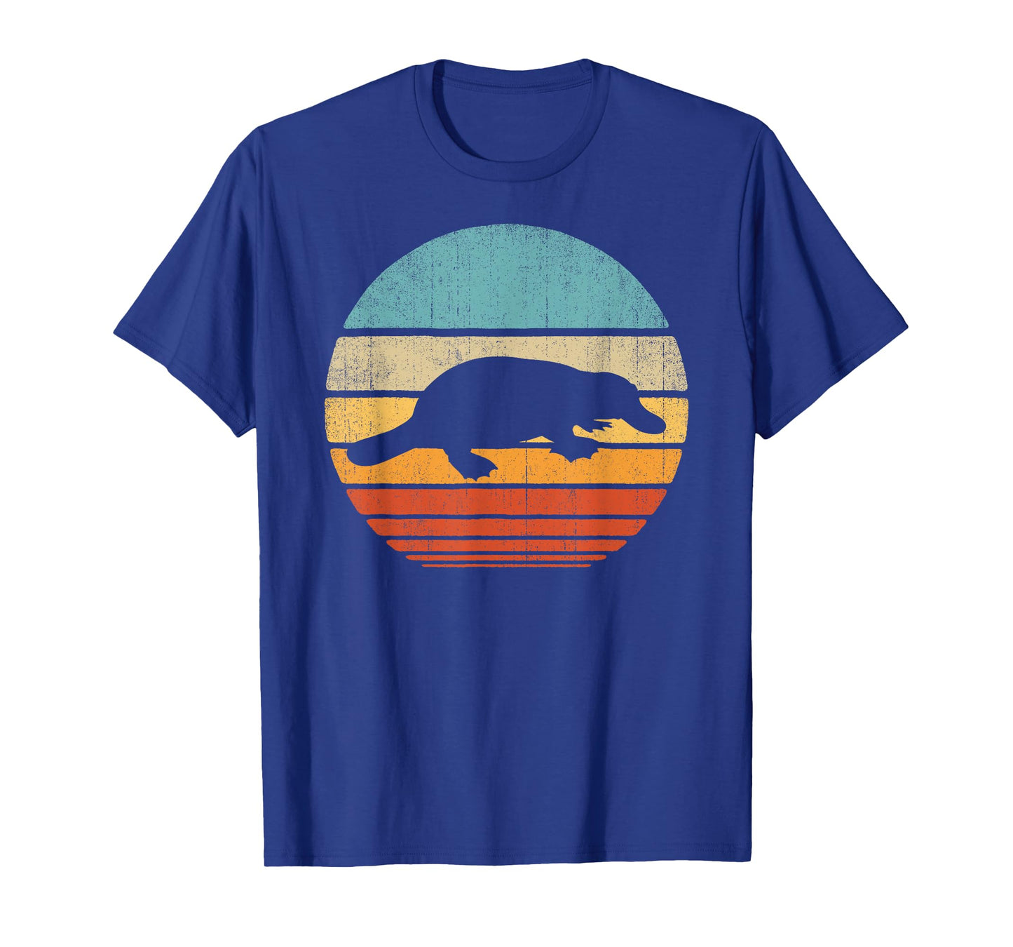 Platypus Retro Vintage 60s 70s Sunset Mammal Animal Lovers T-Shirt