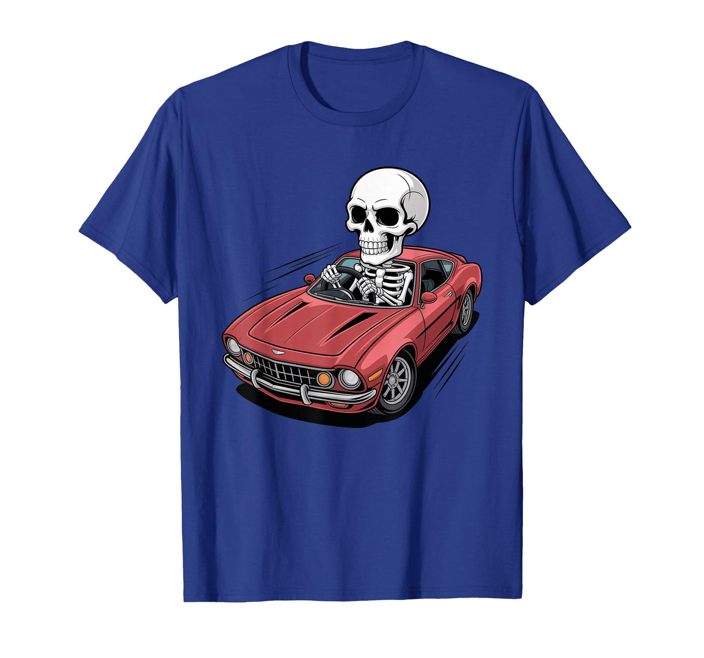 Halloween Skull Skeleton Driving Sport Car Trick or Treat T-Shirt