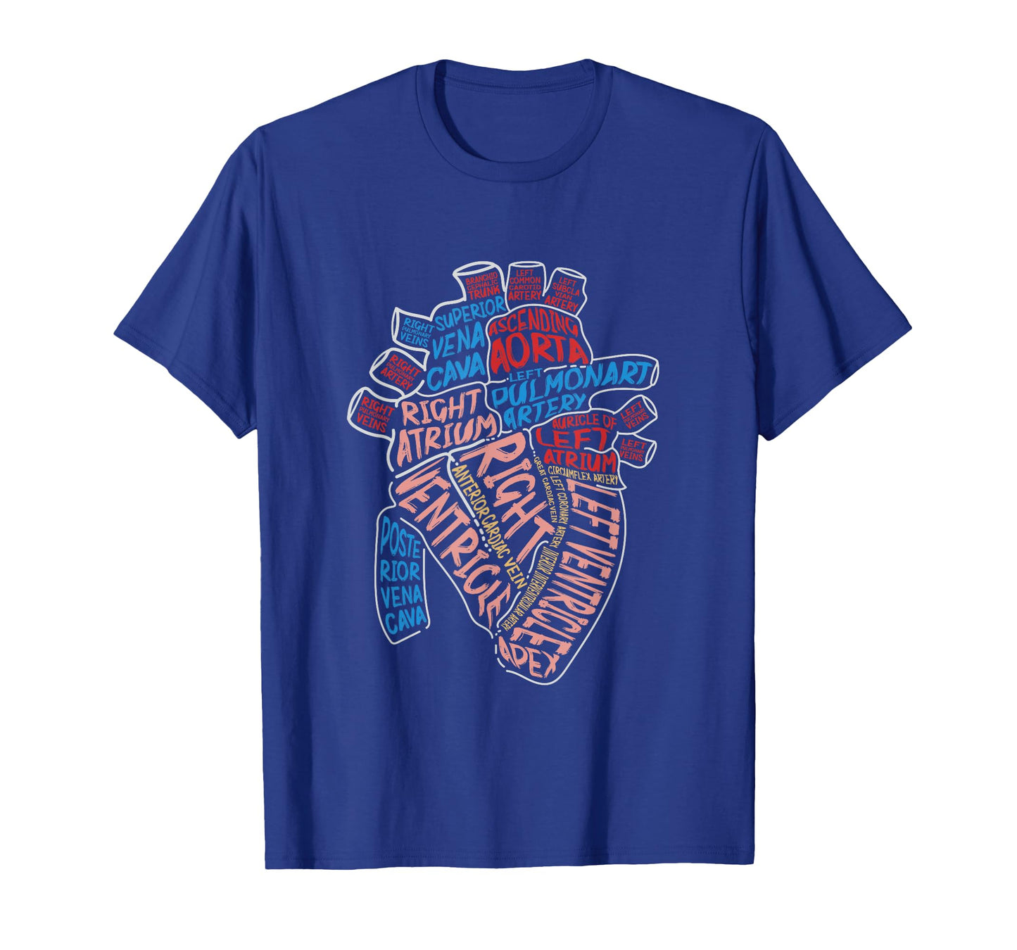 Anatomical Human Heart Cardiology Medical Cardiac Nurse T-Shirt