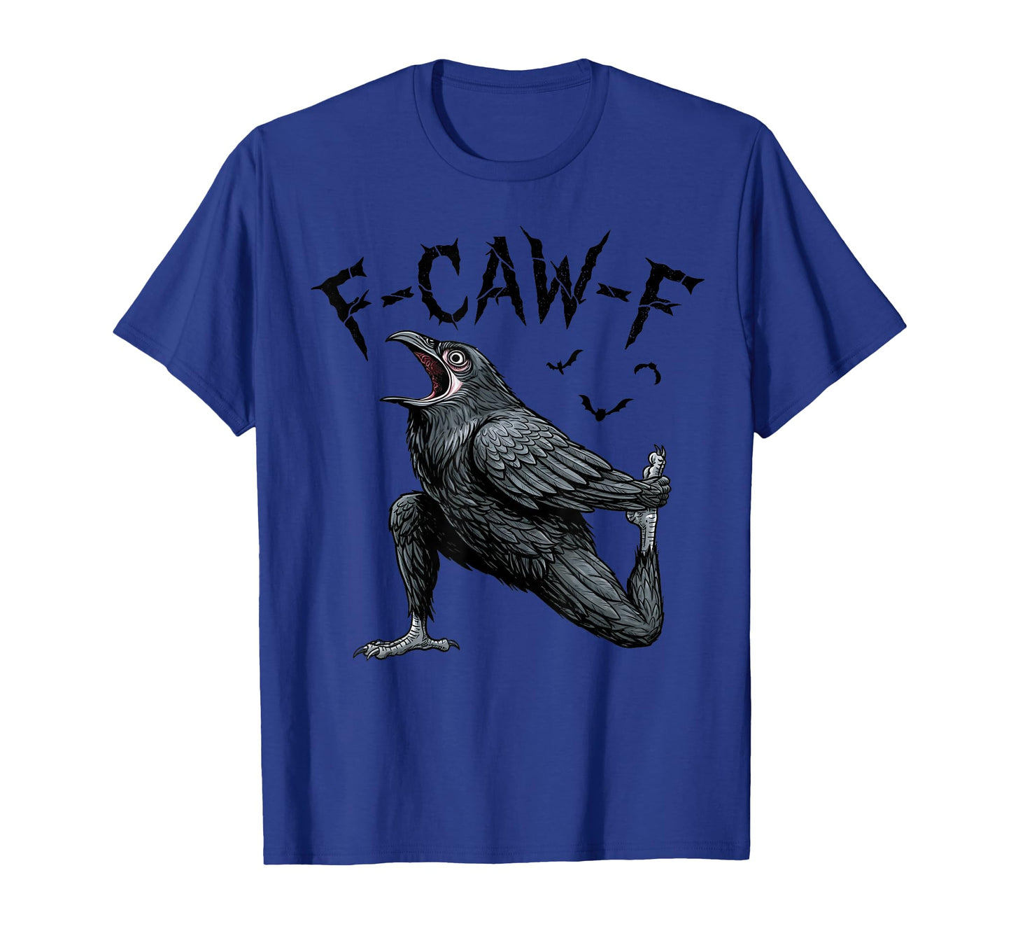 Saying Meme F-Caw-F Gothic Black Crow Funny Raven Yoga Pose T-Shirt