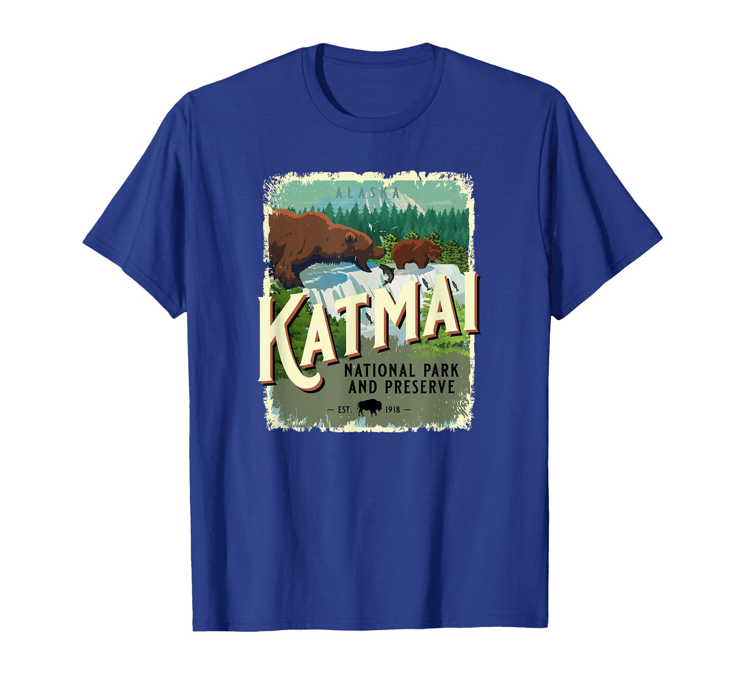 Katmai National Park and Preserve Alaska Brown Bear Souvenir T-Shirt