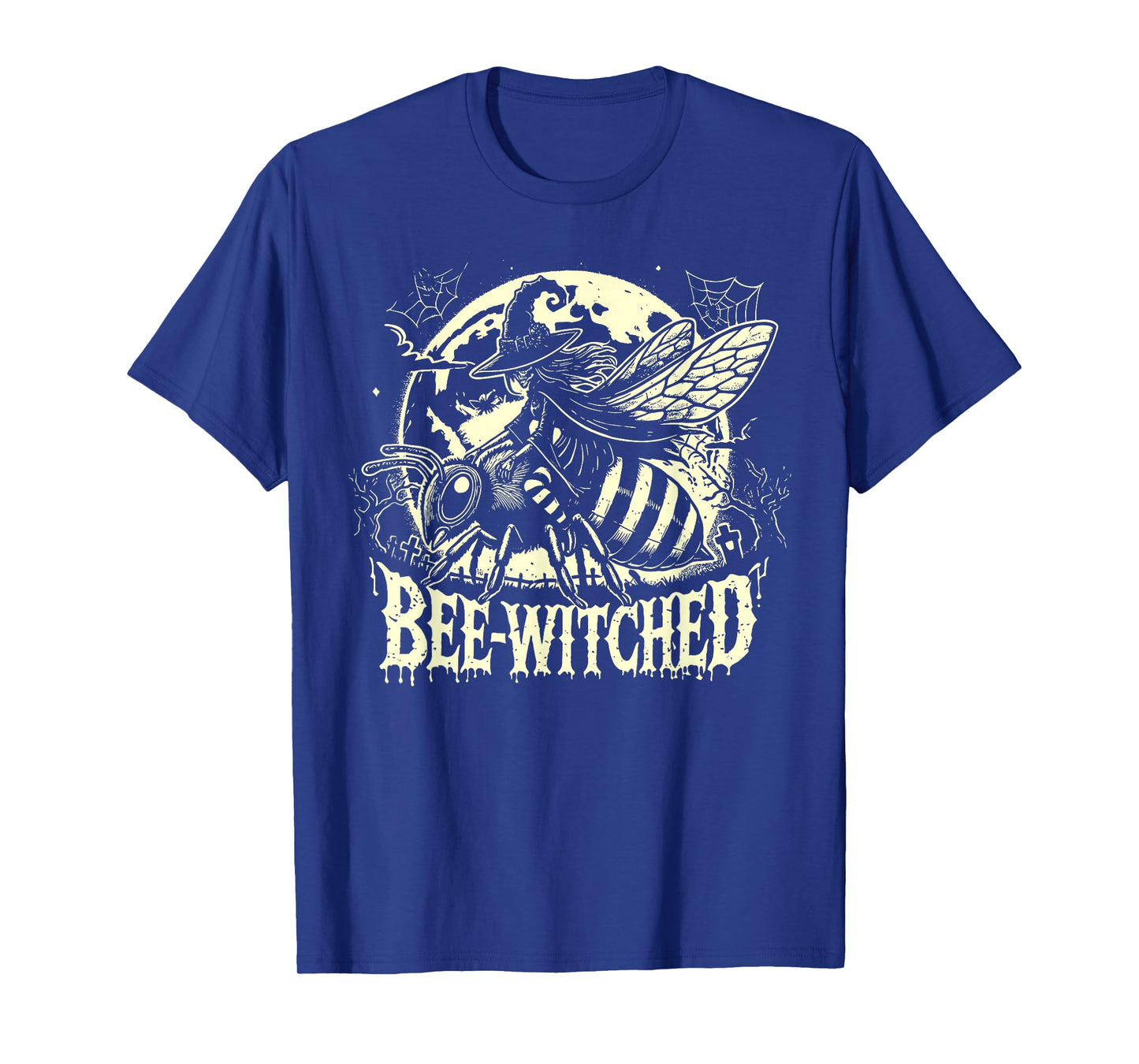 Bee Witched Halloween Skeleton Riding Beekeeper Spooky T-Shirt