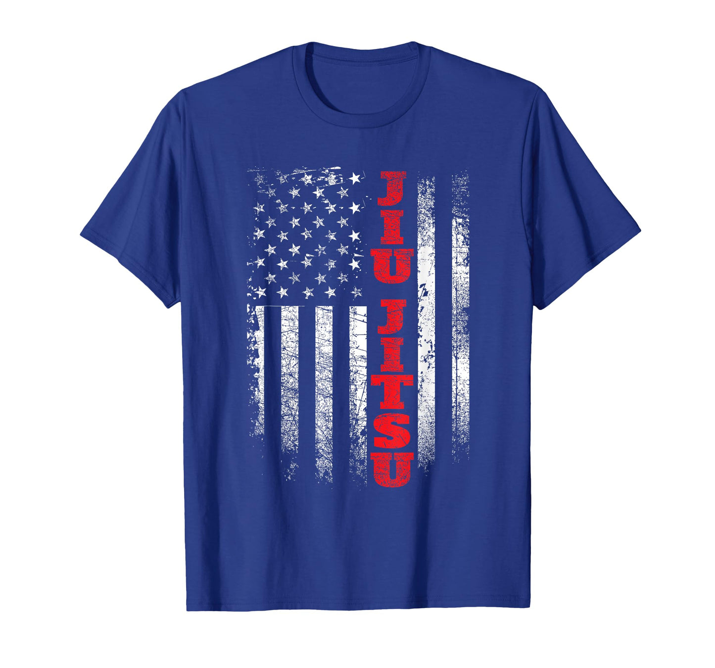Jiu Jitsu - USA American Flag Martial Arts Ground Fighting T-Shirt