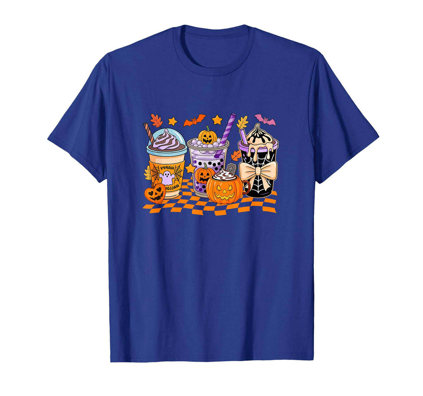 Collection Coffee Cups Halloween Witch Boo Skeleton T-Shirt
