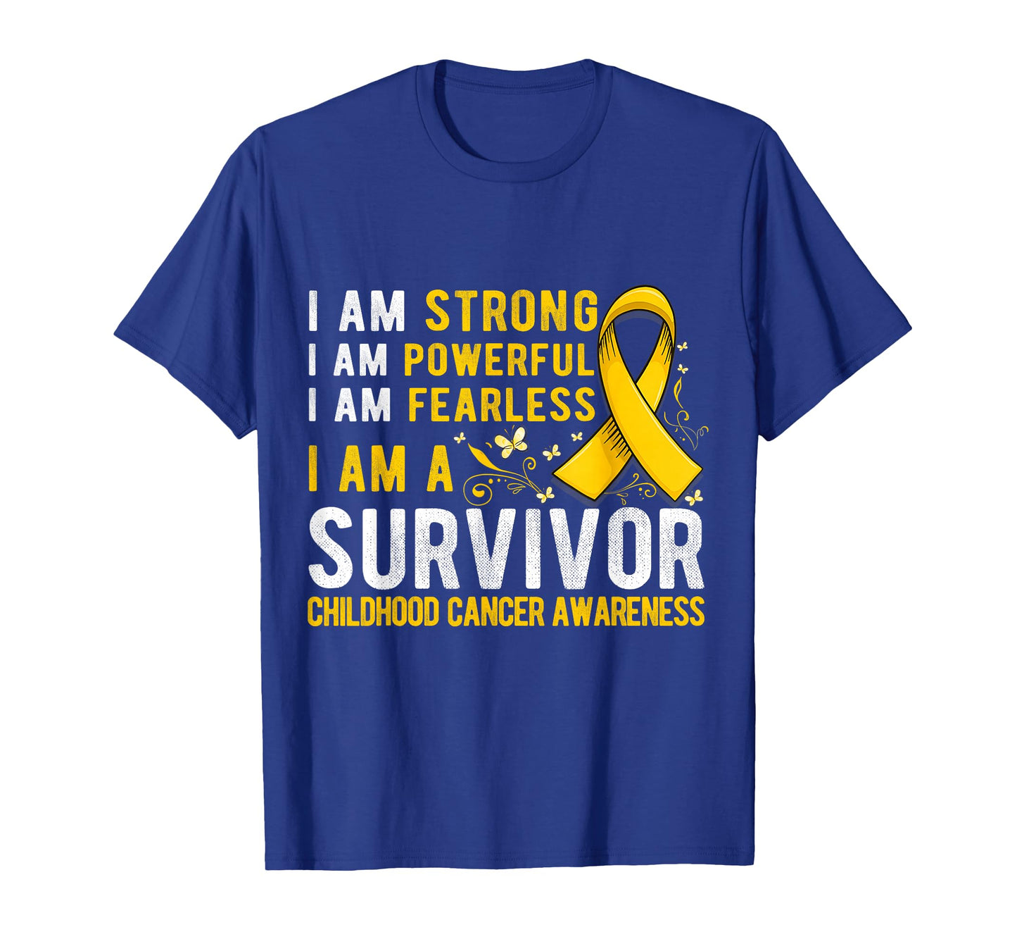 Gold Childhood Cancer survivor Support Childhood Cancer Gold T-Shirt