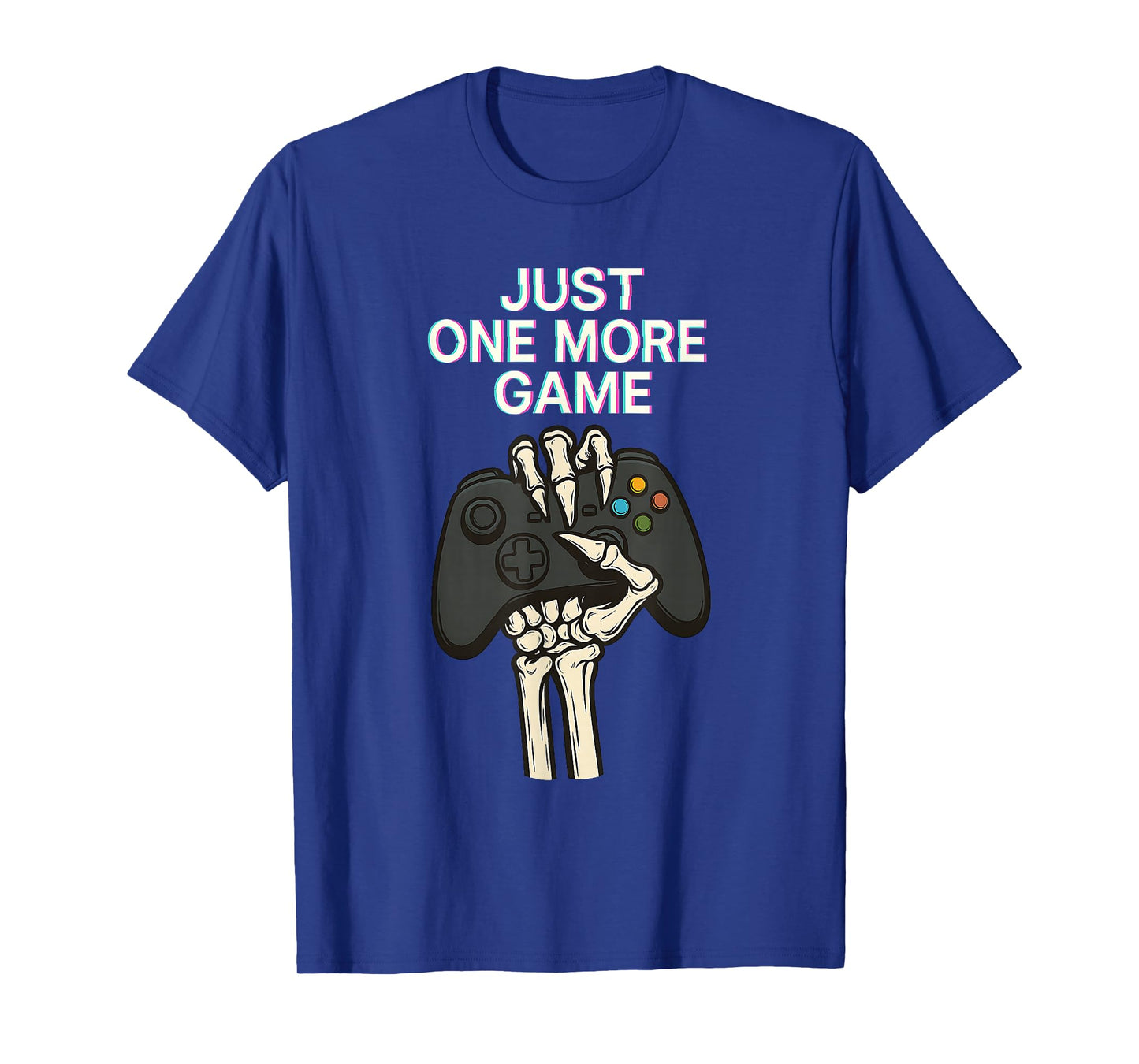 Just One More Game Funny Skeleton Gamer PC Gaming Halloween T-Shirt