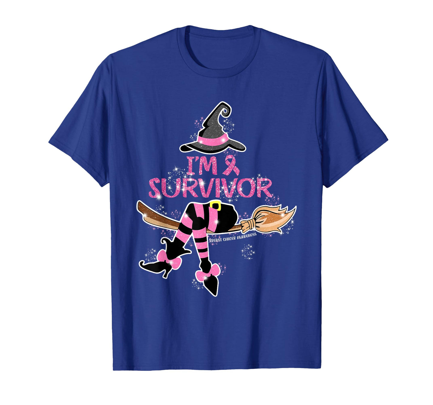 Witch I'm A Survivor Halloween Breast Cancer Awareness Women T-Shirt