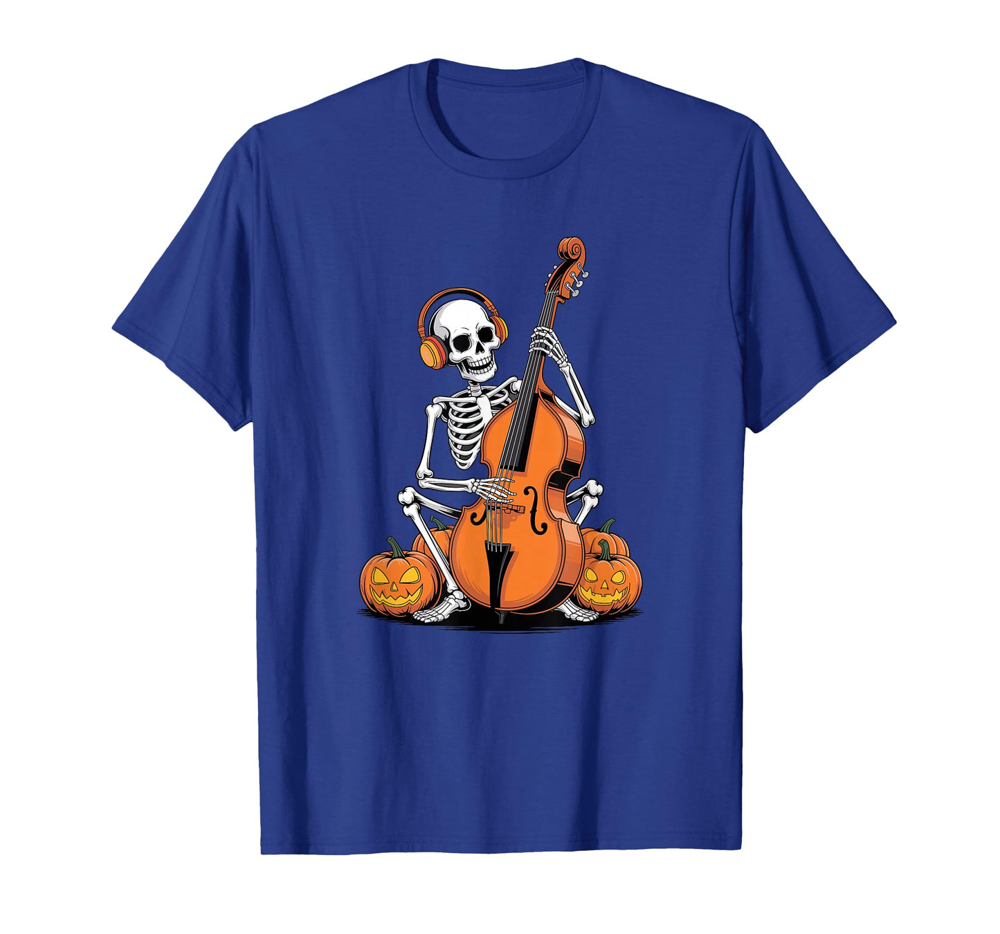 Halloween Skeleton Double Bass Contrabass Bassist T-Shirt