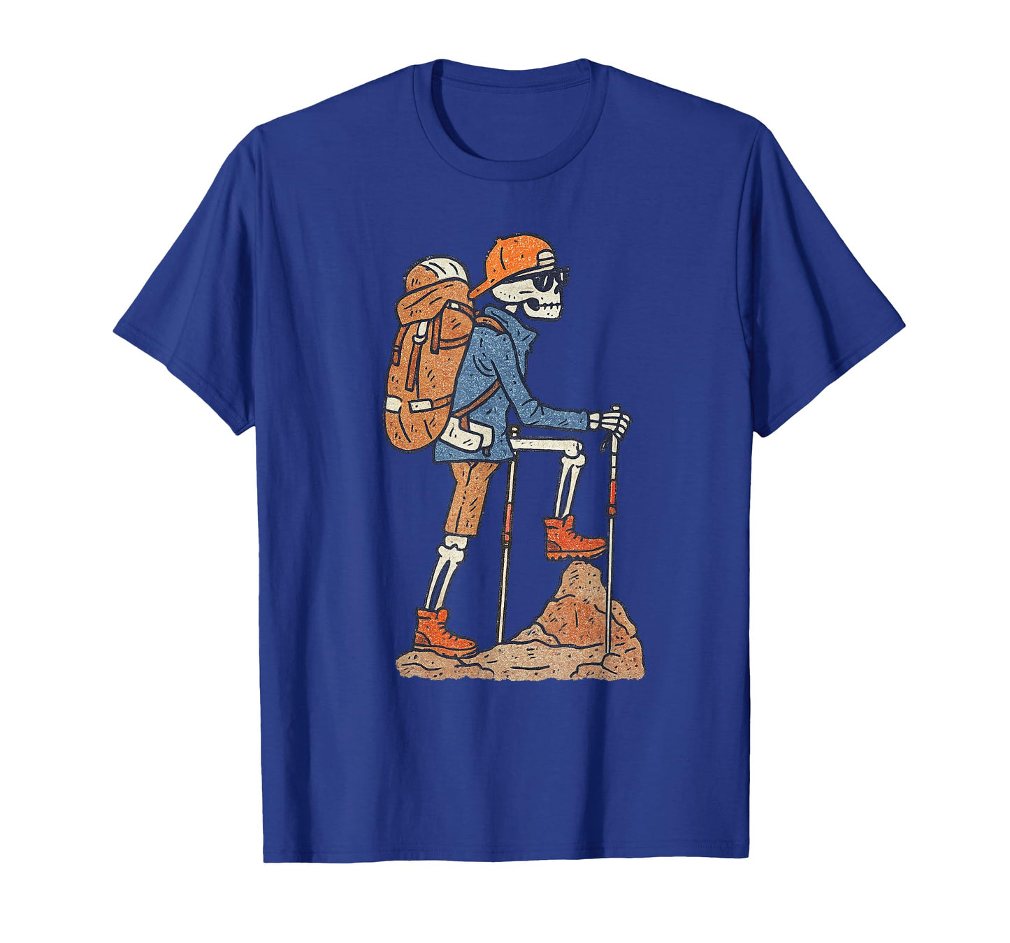 Vintage Halloween Skeleton Hiking Funny Spooky Costume T-Shirt