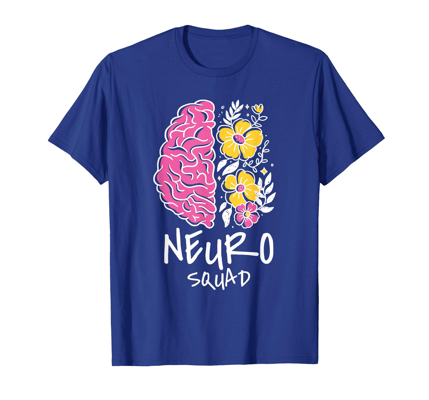 Neuro Squad Brain Flowers Art T-Shirt
