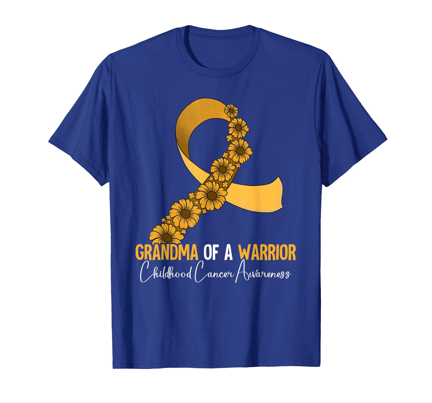Grandma Of A Warrior Childhood Cancer Awareness T-Shirt
