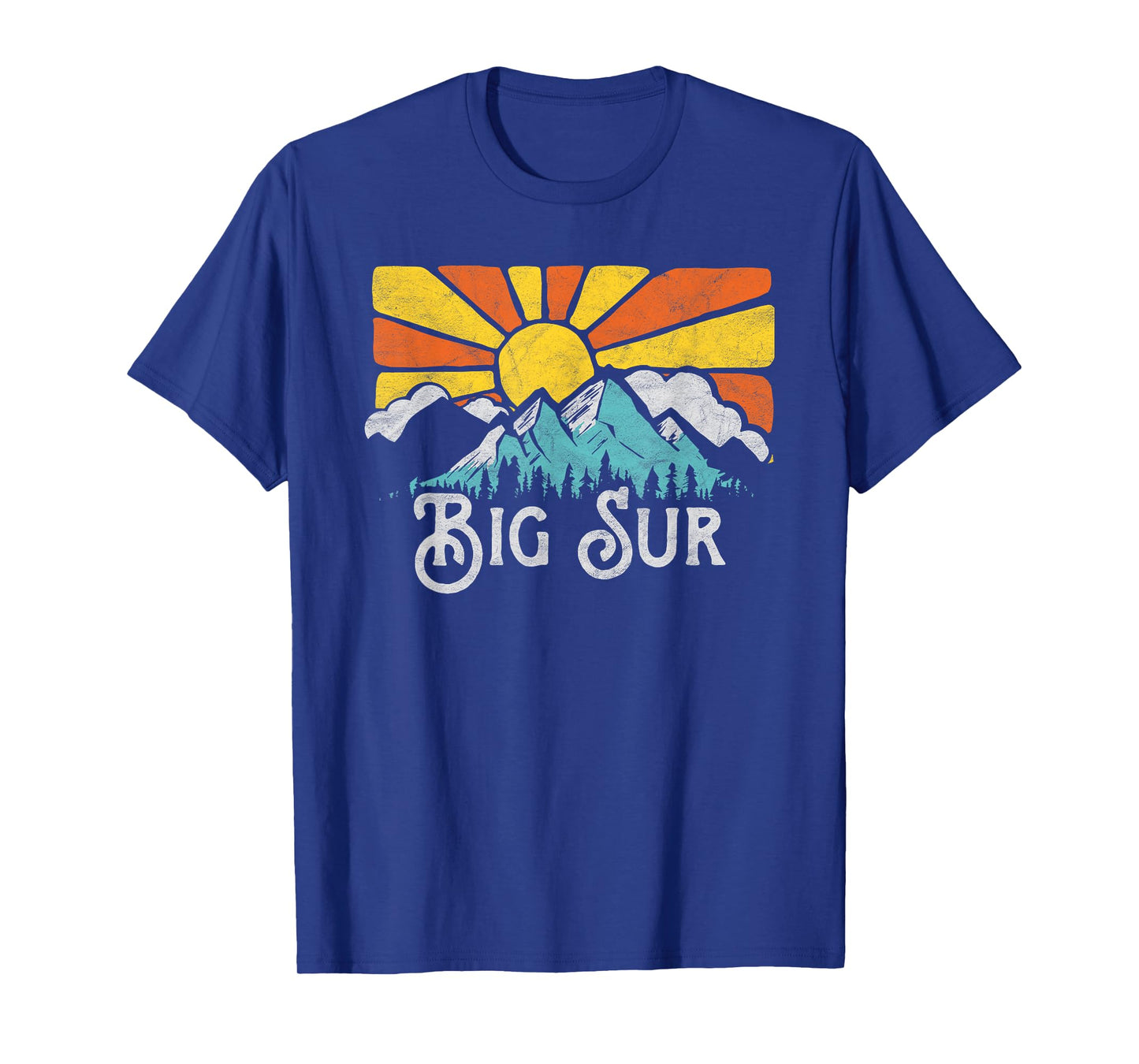 Big Sur Retro Mountains & Sun Eighties Vintage 80s T-Shirt