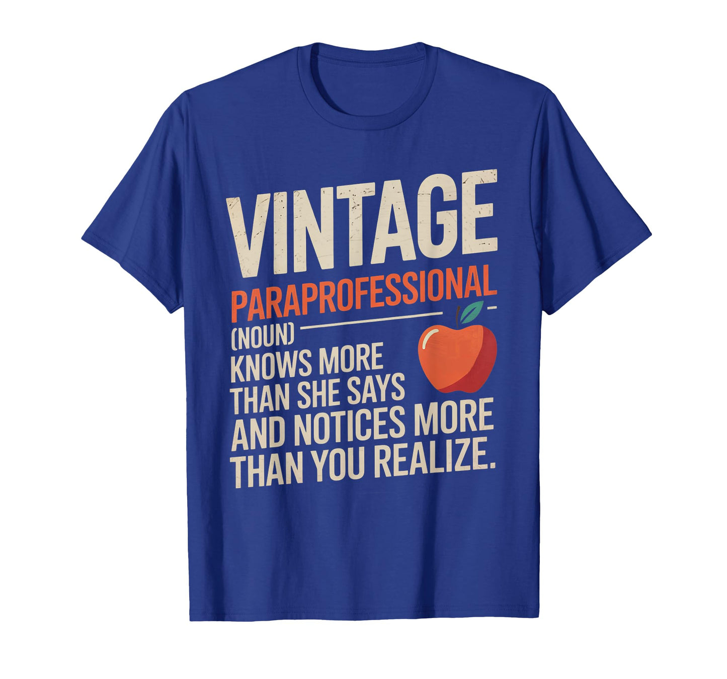 Vintage Paraprofessional Definition Tee Retro Appreciation T-Shirt