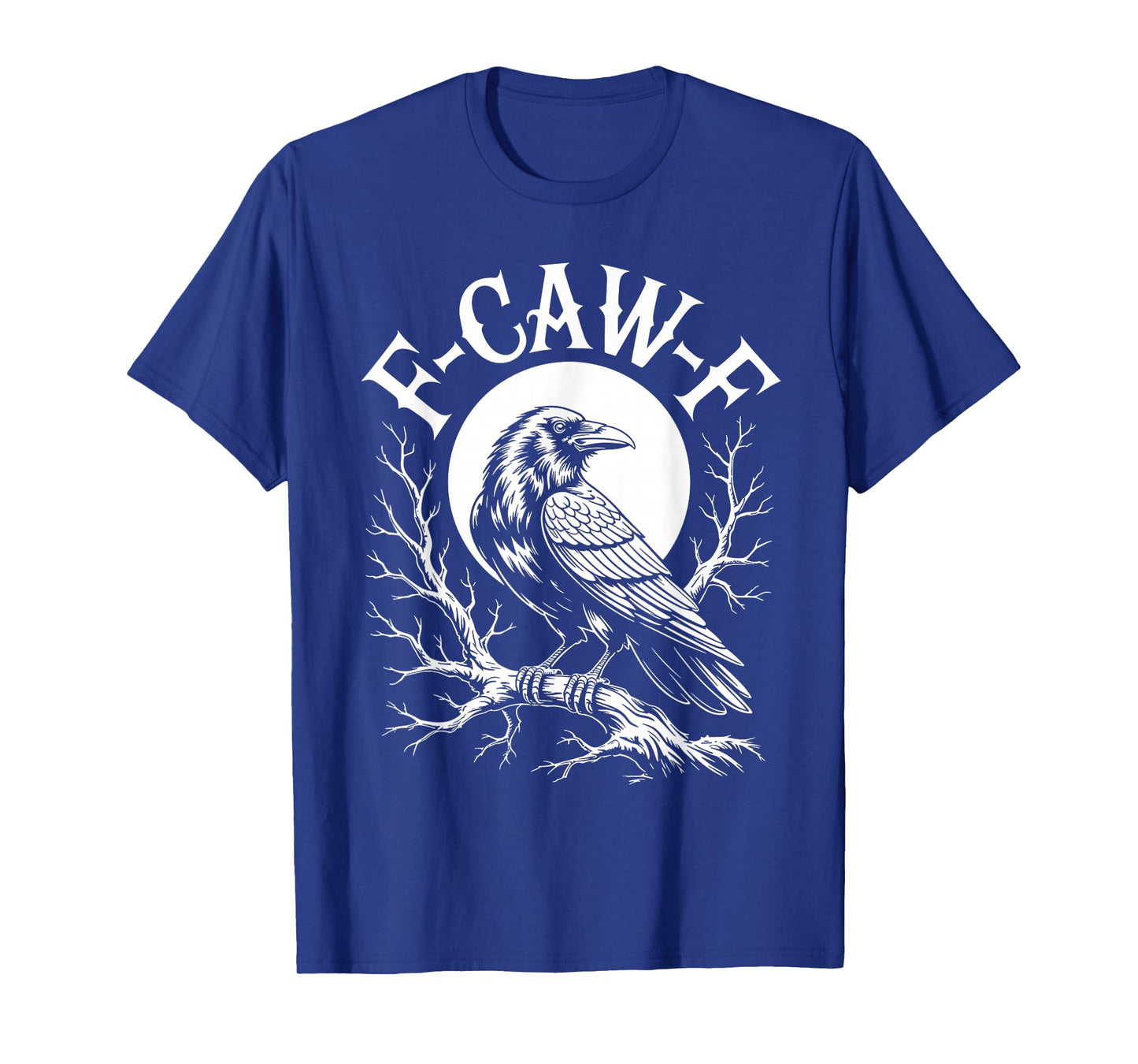 Funny F-CAW-F Bird Raven Moon Gothic Vintage Crow Flock Star T-Shirt