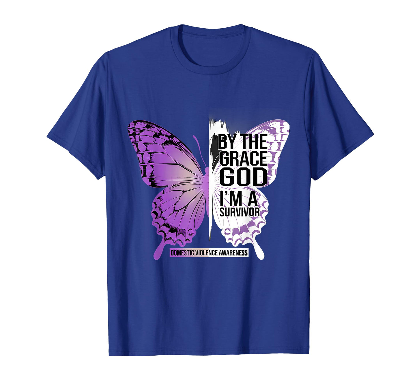 Domestic Violence Awareness I'm A Survivor Purple Ribbon T-Shirt