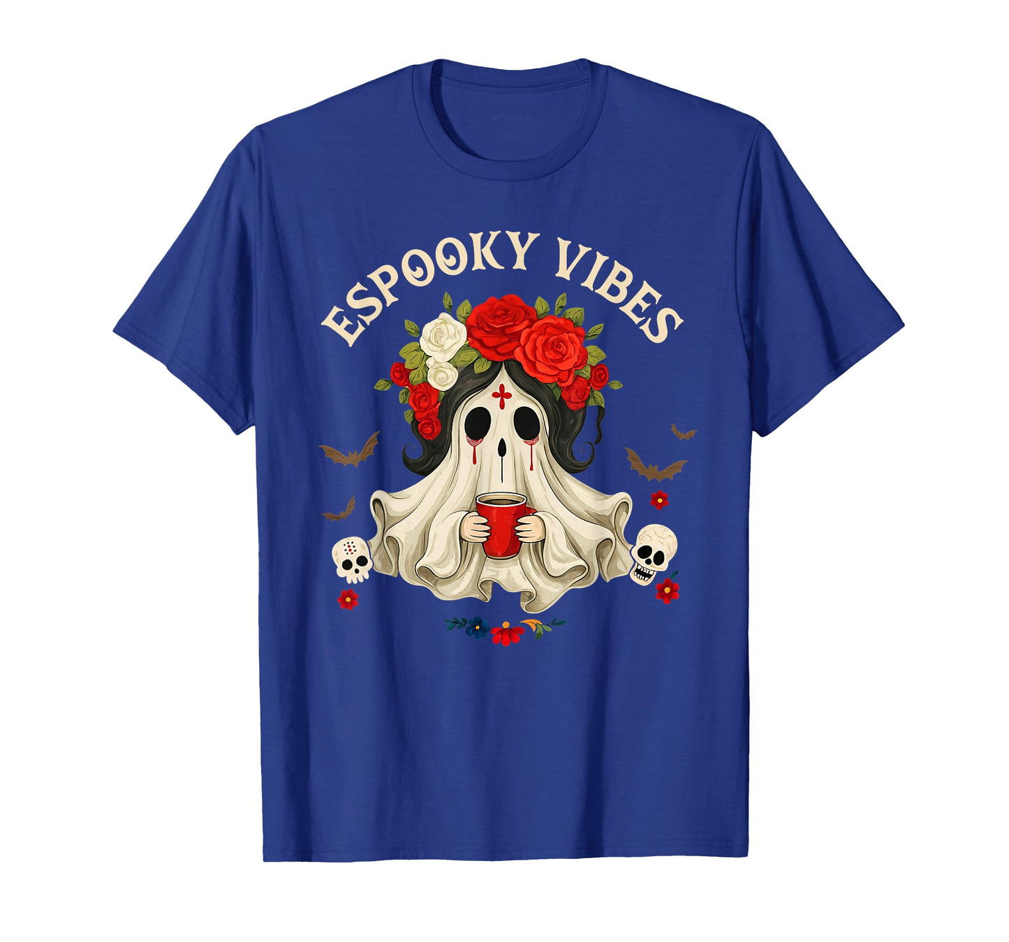Espooky Vibes Maestra Halloween Spanish Mexican Teacher T-Shirt