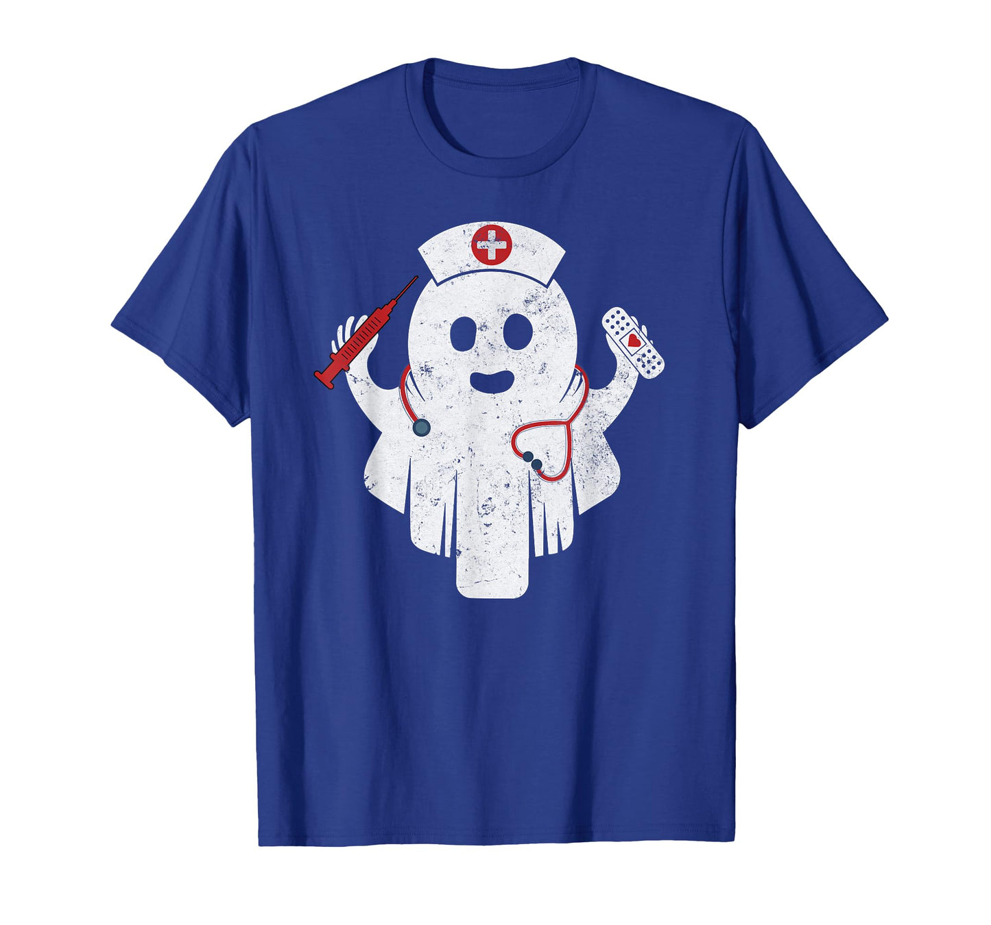 Nurse Ghost Halloween Costume Funny Nursing Boo Ghost Women T-Shirt