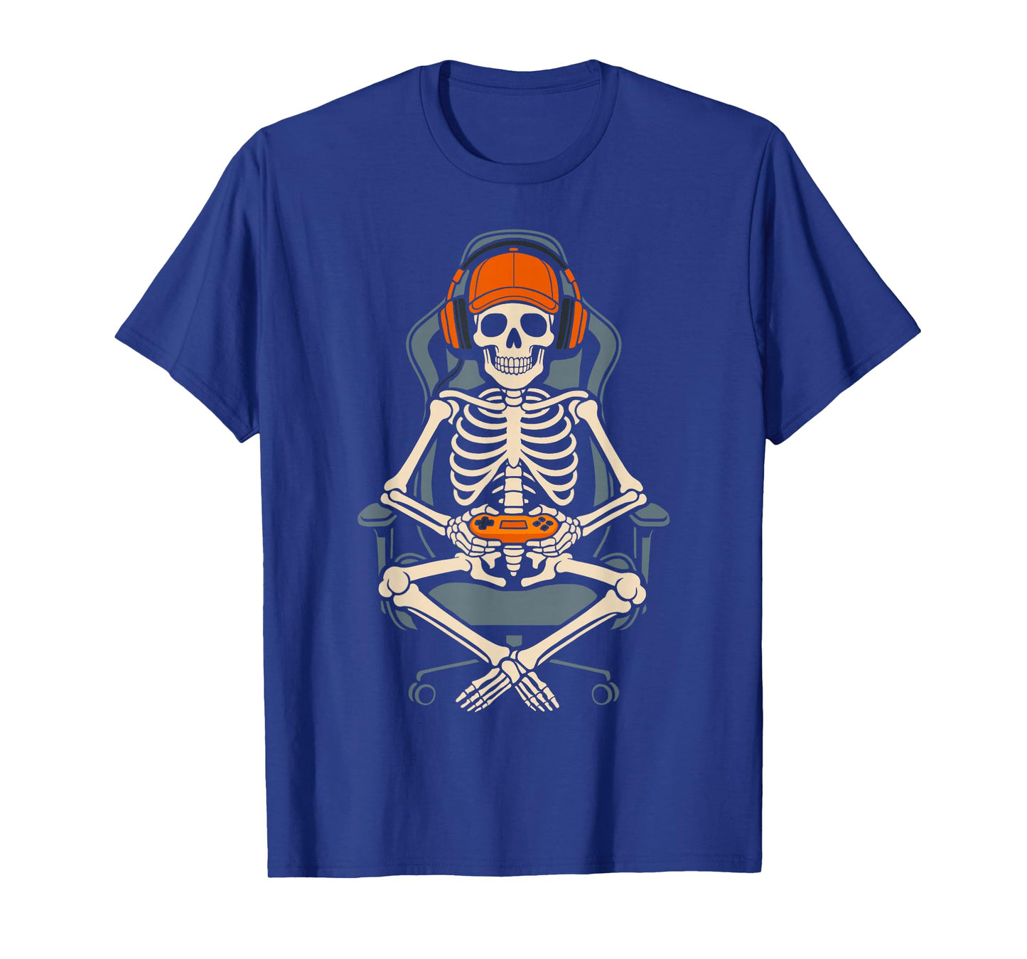 Skeleton Gamer Halloween Video Gaming Boys Girls Men Women T-Shirt
