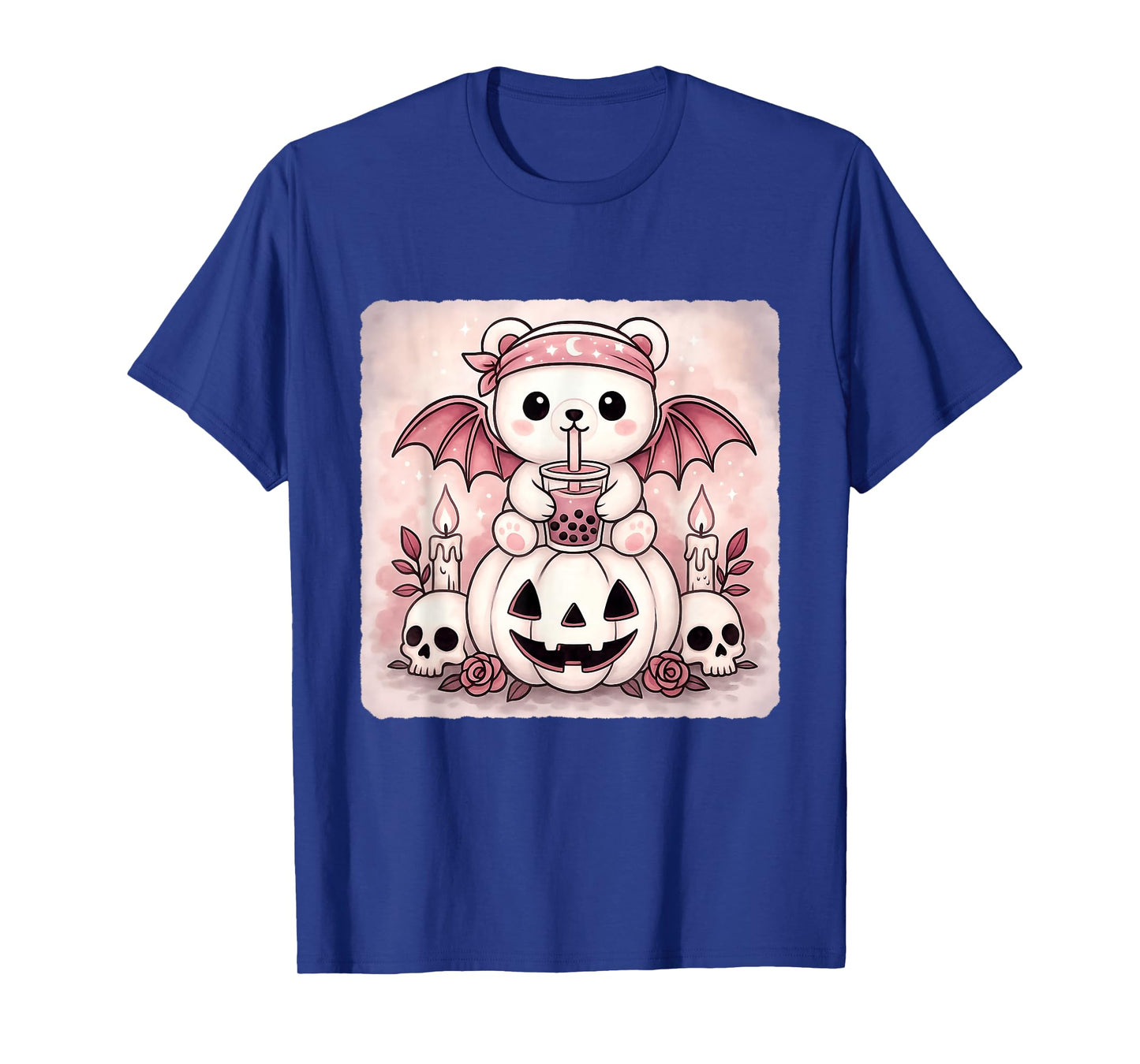 Ice Bear Bat Kawaii Pastel Goth Creepy Cute Skeleton T-Shirt