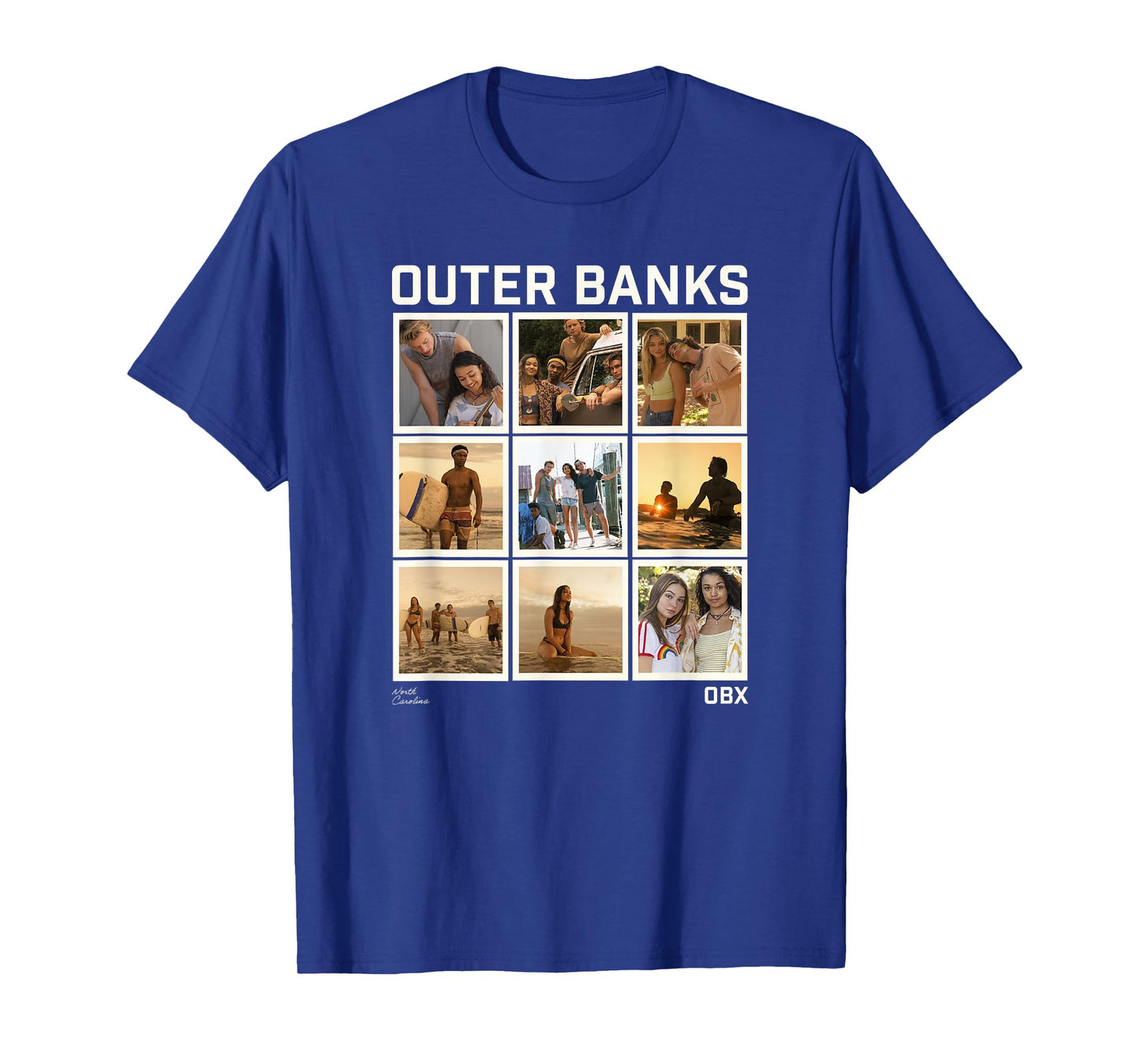 Outer Banks Group Shot Photo Panel Collage T-Shirt