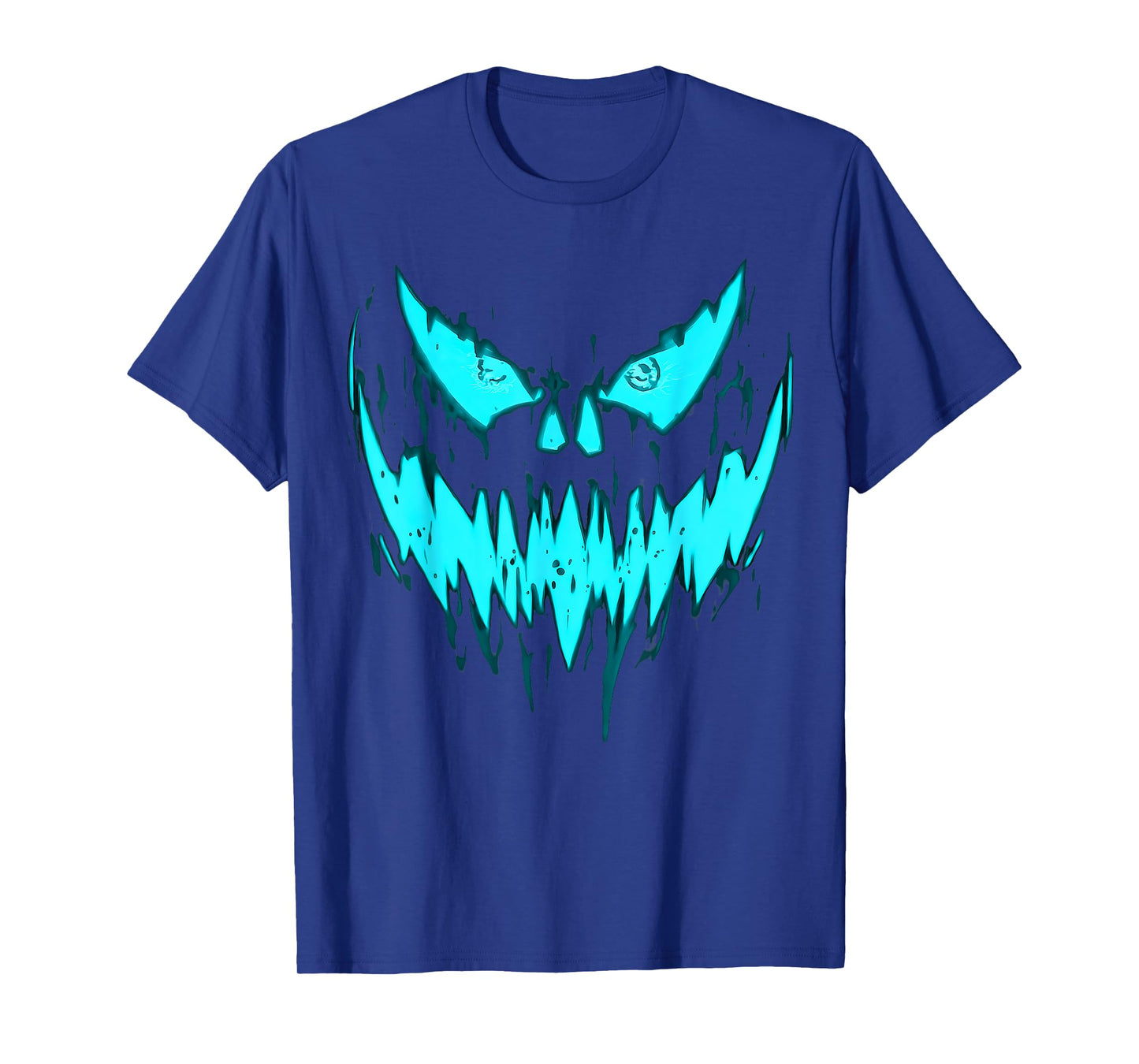 Halloween Scary Evil Pumpkin Face Jack O Lantern Design T-Shirt