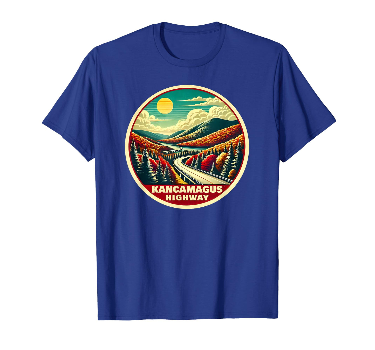 Kancamagus Highway, Scenic Fall Foliage, Retro Vintage T-Shirt