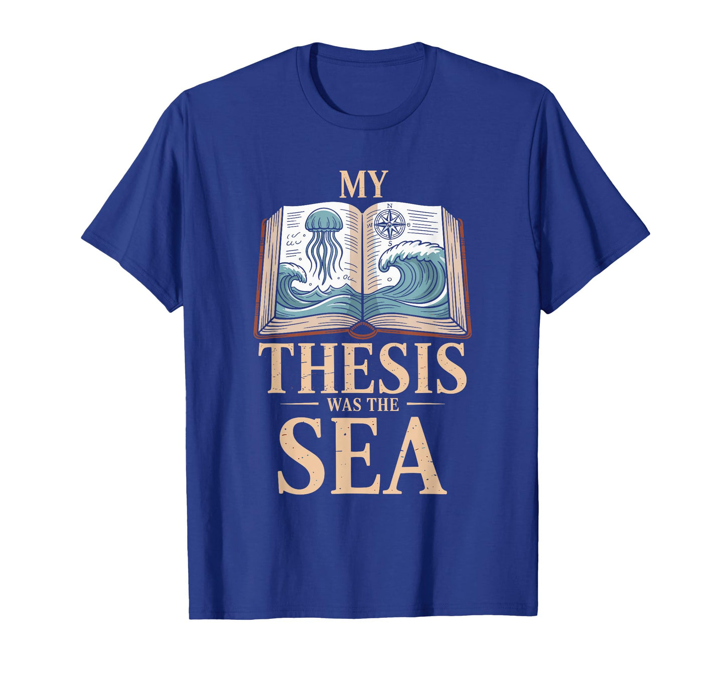 Ocean Academia Coastal Scholar Marine Science Nerd Vintage T-Shirt
