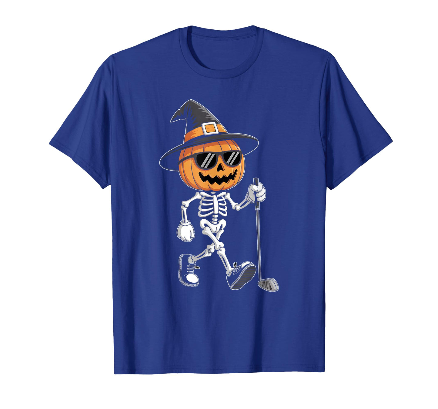 Skeleton Halloween Golf Spooky Swing Par Tee Vibes T-Shirt