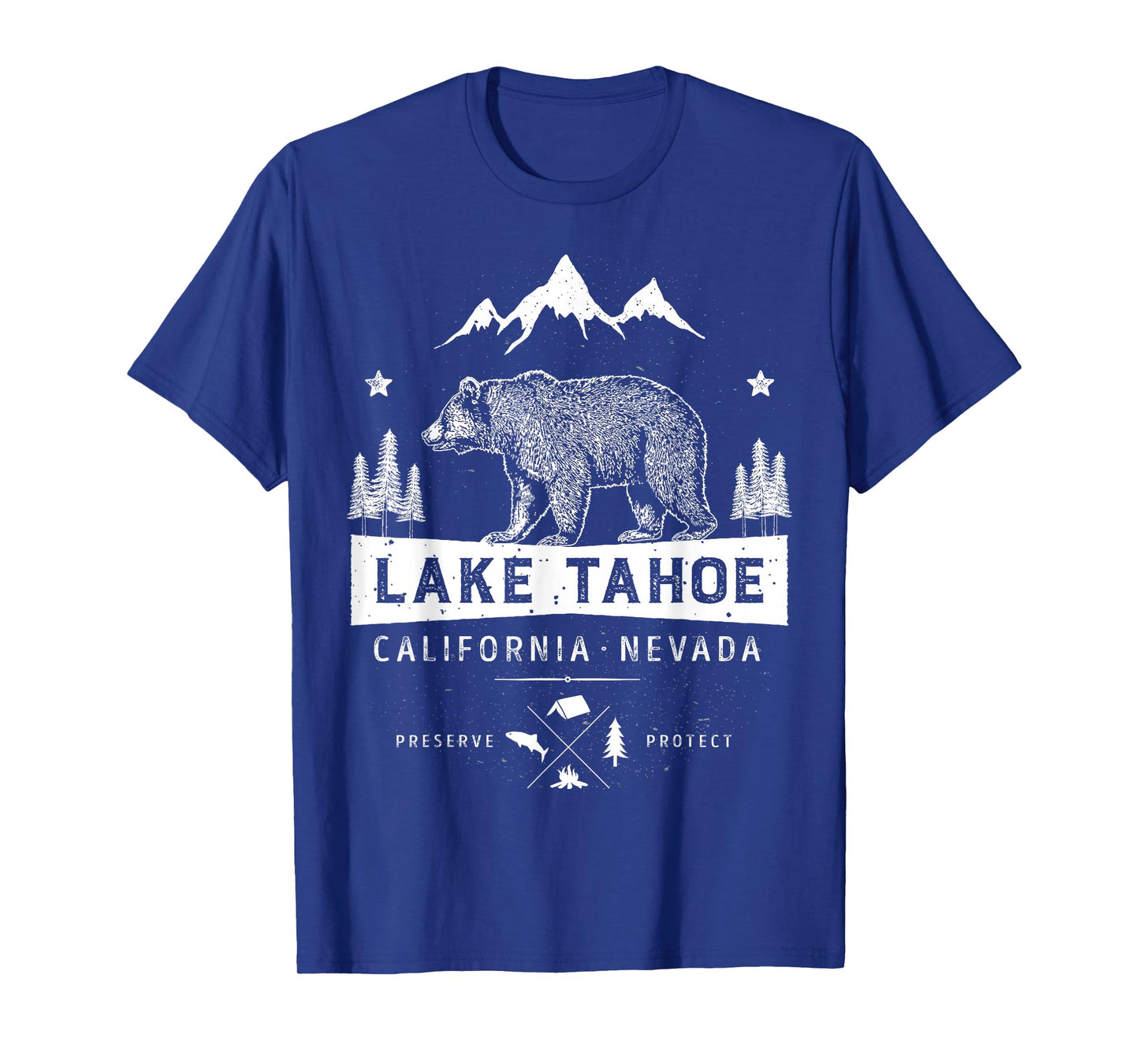 Lake Tahoe T Shirt California Nevada Vintage Bear Men Women T-Shirt