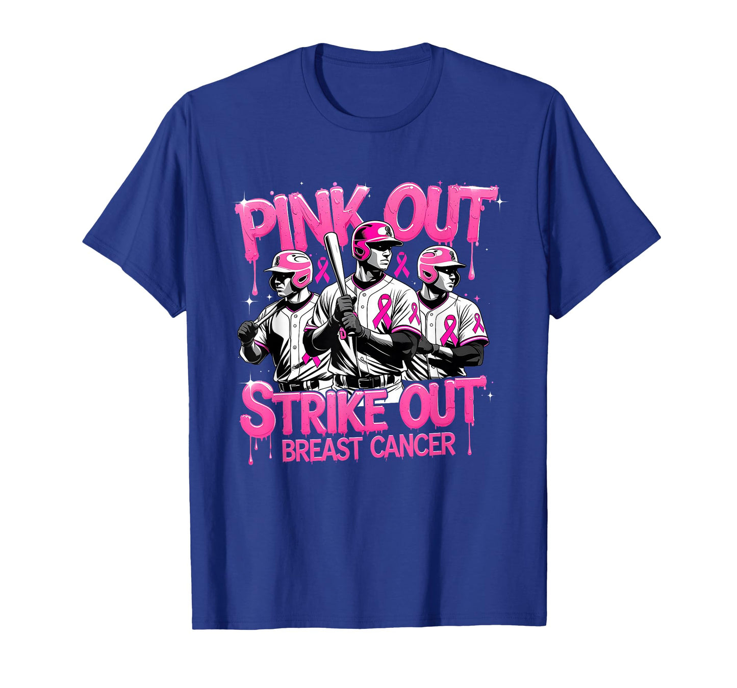 Pink Out Strike Baseball Breast Cancer Awareness T-Shirt