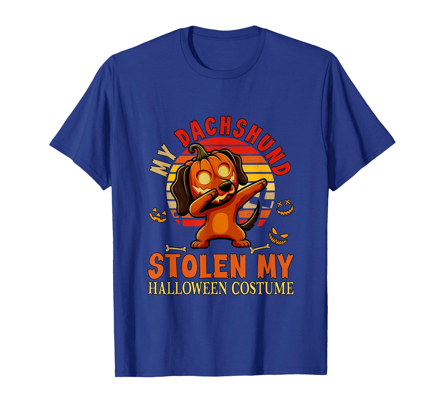 Dachshund Stolen My Halloween Costume Dog Carved Pumpkin T-Shirt